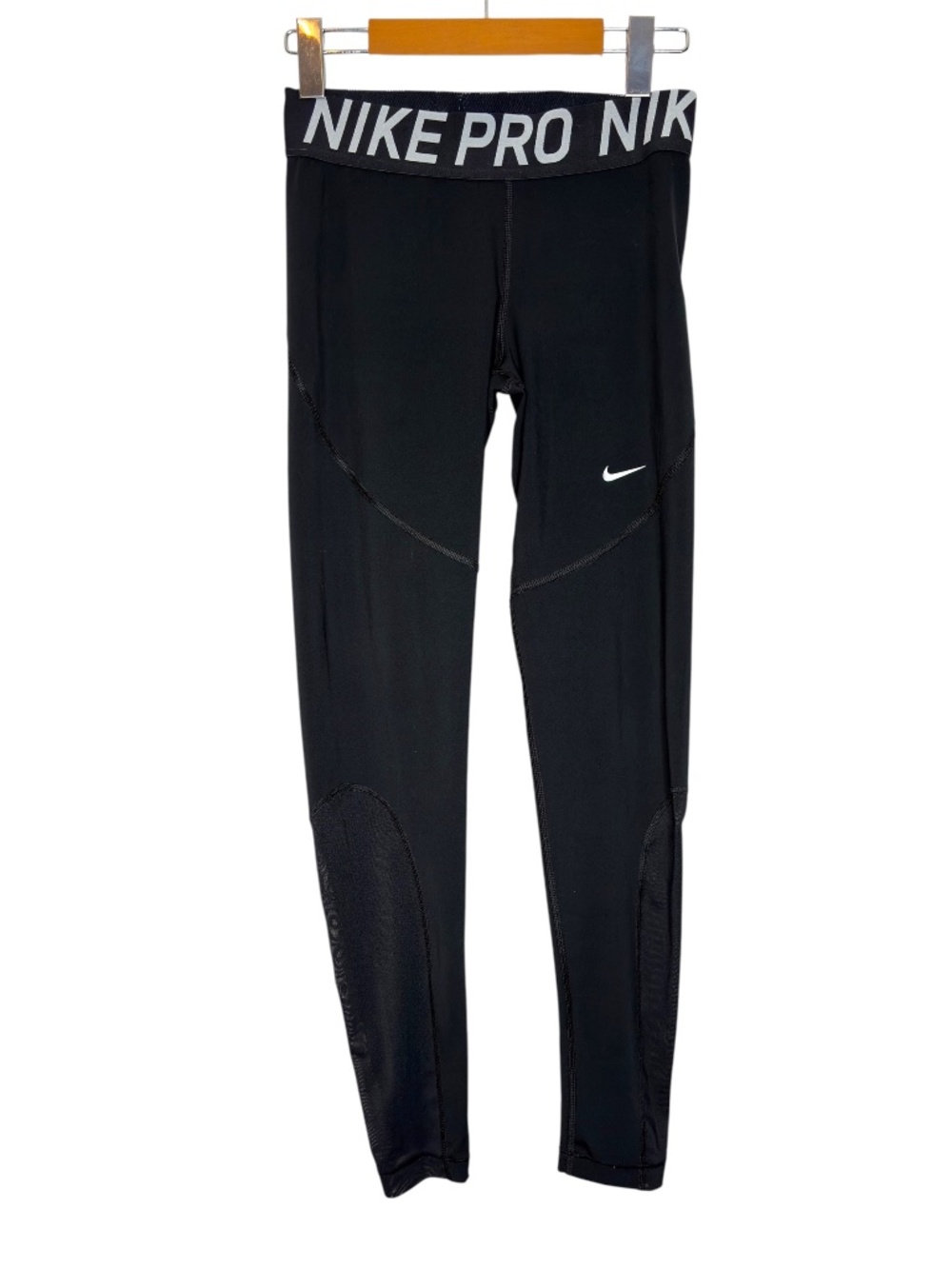 Nike Pro Black Compression Mesh Panel Leggings
